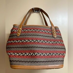 NWOT Eric Javits Multicolor Woven Handbag